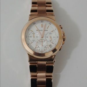 MICHAEL KORS Rose Gold Bracelet watch White Face